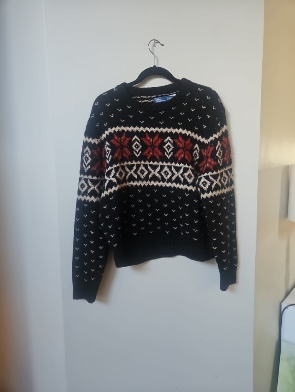 POLO RALPH LAUREN Snowflake Long Sleeve Pullover Sweater Large